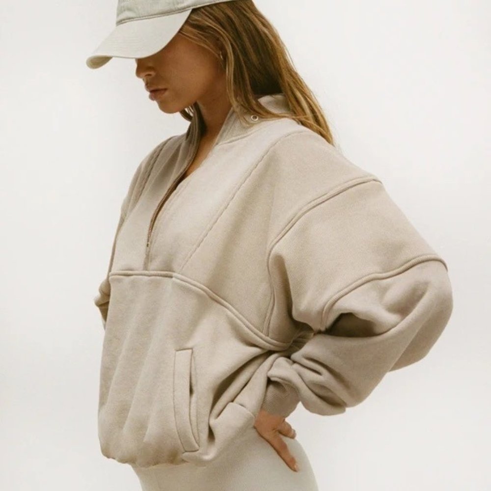 JOAH BROWN RETRO HALF ZIP
